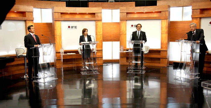 AMLO en el debate presidencial en el WTC 2