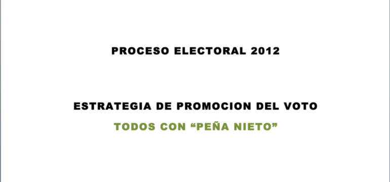 Estrategia Promocion de voto Peña Nieto 1