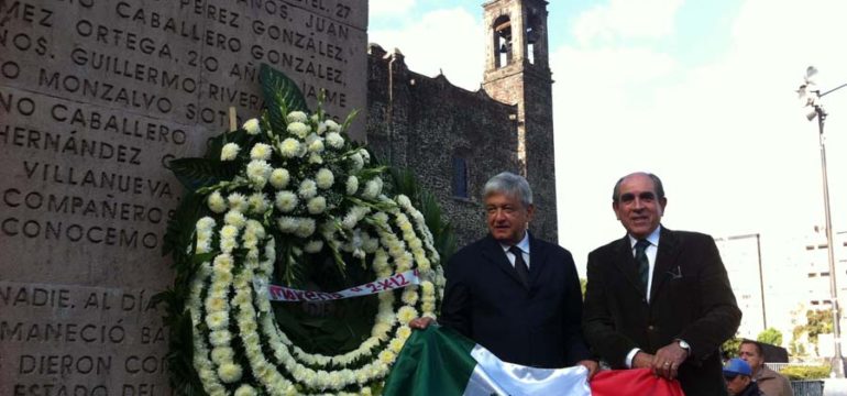 AMLO en ceremonia luctuosa de la matanza de los estudiantes en Tlatelolco 5