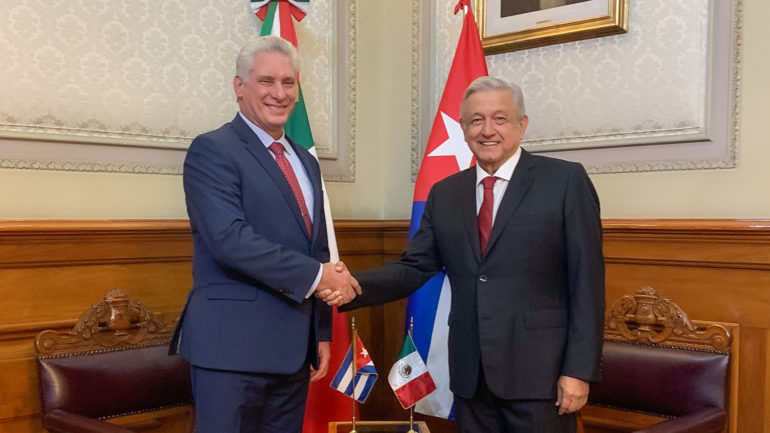 10-17-2019 OFFICIAL VISIT OF THE PRESIDENT OF CUBA MIGUEL MARIO DIAZ-CANEL BERMUDEZ NATIONAL PALACE PHOTO 012