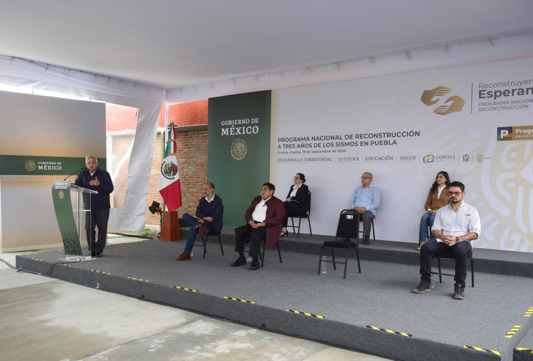 19-09-2020 PROGRAMA NACIONAL DE RECONSTRUCCION A TRES AÑOS DE LOS SISMOS DE 2017 PUEBLA FOTO 02