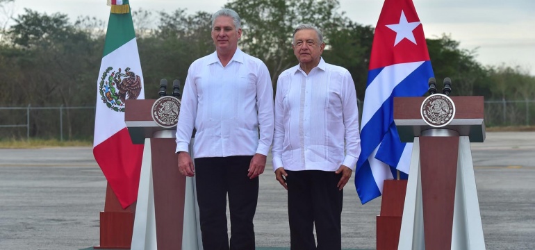 2023-02-11 Presidente AMLO - Bienvenida al presidente de la República de Cuba - Campeche - Foto 02