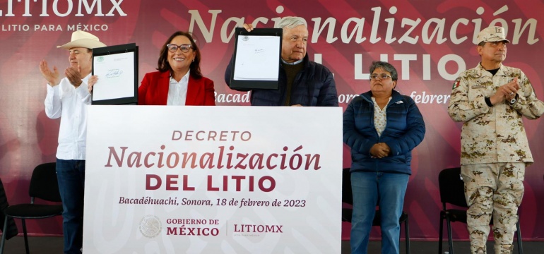 2023-02-18 Presidente AMLO - Decreto sobre nacionalizacion del litio - Sonora - Foto 02