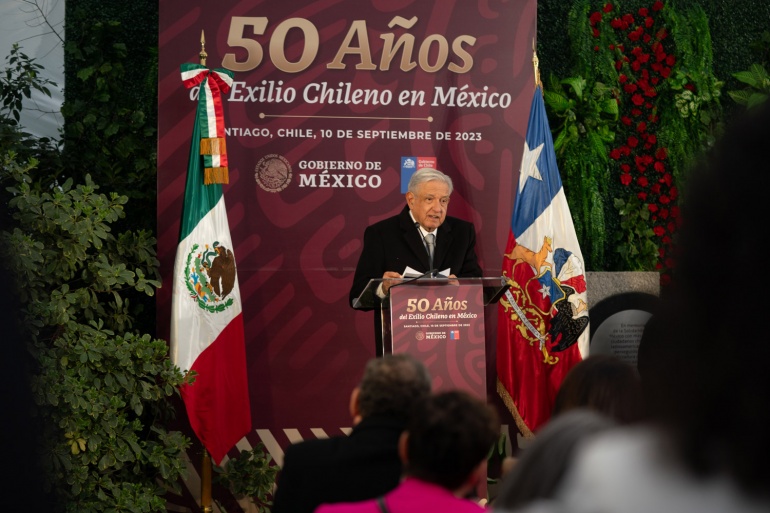 2023-09-10 Presidente AMLO - 50 Exilio chileno - Foto 12