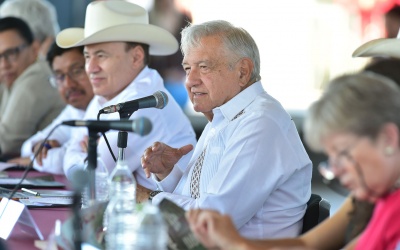 2023-11-13 Presidente AMLO - Reunion con autoridades tradicionales yaquis - Guaymas - Sonora - Foto 04