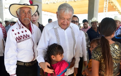 2023-11-13 Presidente AMLO - Reunion con autoridades tradicionales yaquis - Guaymas - Sonora - Foto 10001