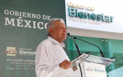 2023-11-14 Presidente AMLO - Entrega de obra civil de los Bancos del Bienestar - Sinaloa - Foto 07