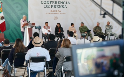 2023-11-24 Presidente AMLO - Conferencia de prensa matutina - Oaxaca - Foto 06