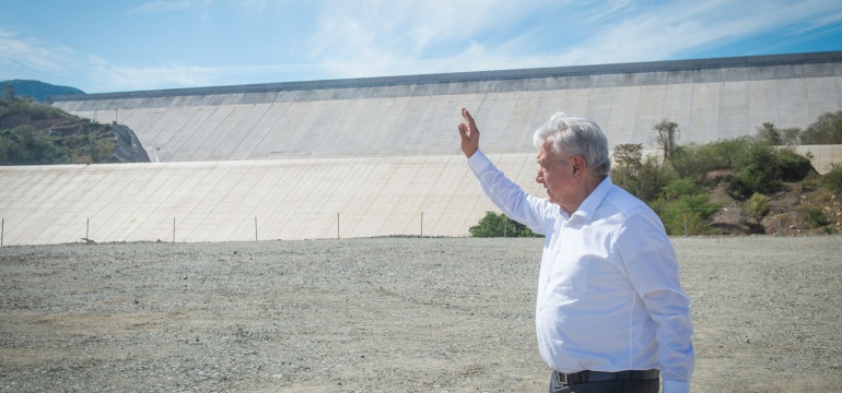 2023-12-18 Presidente AMLO - Inauguracion de la presa Santa Maria - Sinaloa - Foto 01