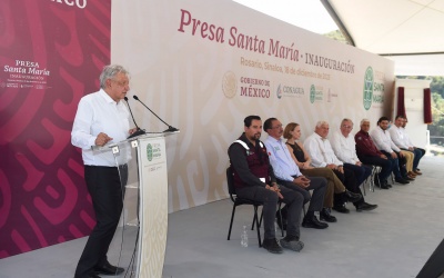 2023-12-18 Presidente AMLO - Inauguracion de la presa Santa Maria - Sinaloa - Foto 13
