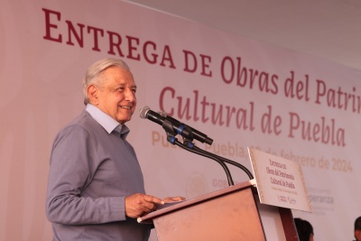 2024-02-18 Presidente AMLO - Entrega de obras del patrimonio cultural - Puebla - Foto 18