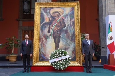 2024-04-10 Presidente AMLO - 105 Aniversario Luctuoso de Emiliano Zapata - Palacio Nacional - Foto 01